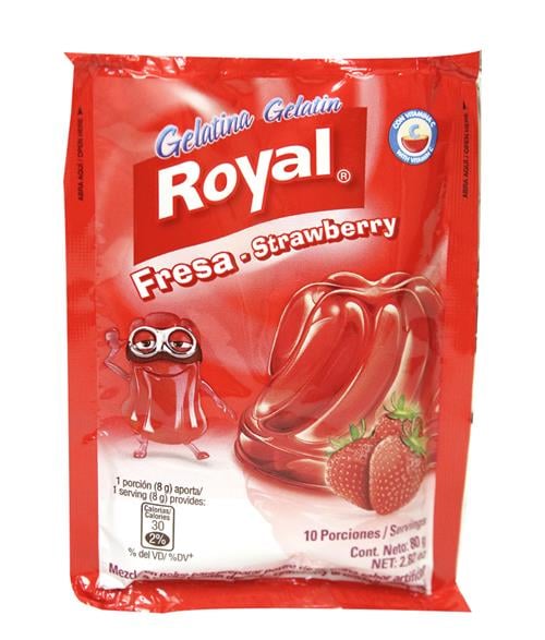 Gelatina Sabor Fresa 80 Grs