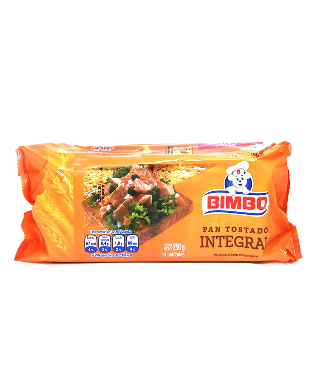 Pan Tostado Integral 250 Grs