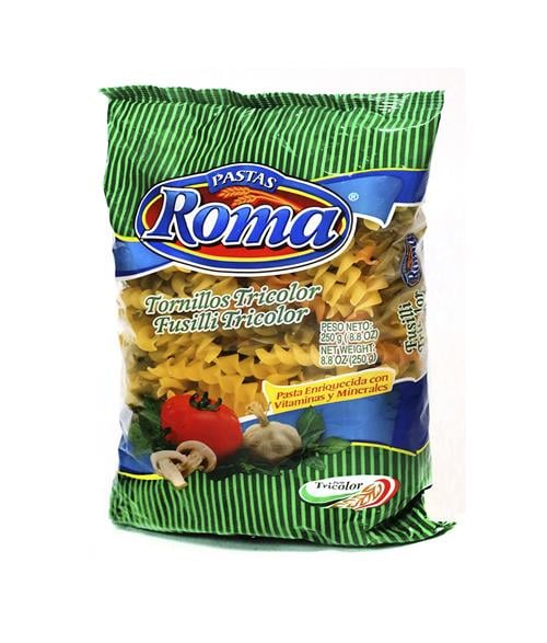 Pasta Tornillo Tricolor 250 GR