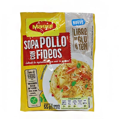 Sopa de Pollo C/Fideo S/Glut 55 GR(12)