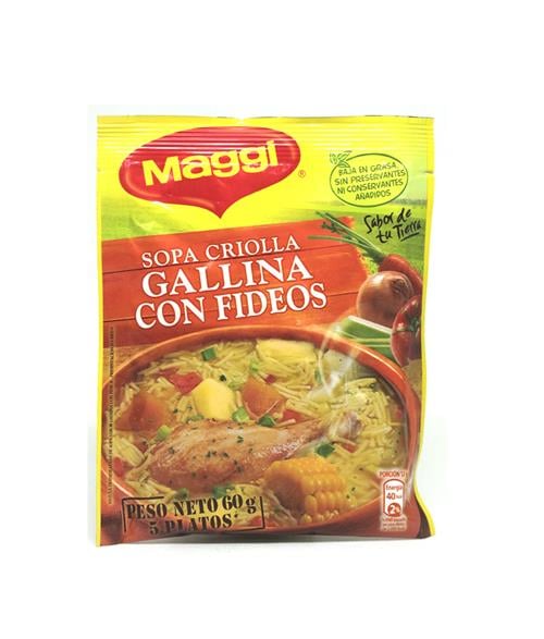 Sopa Criolla Gallina C/Fideos 60GR (12