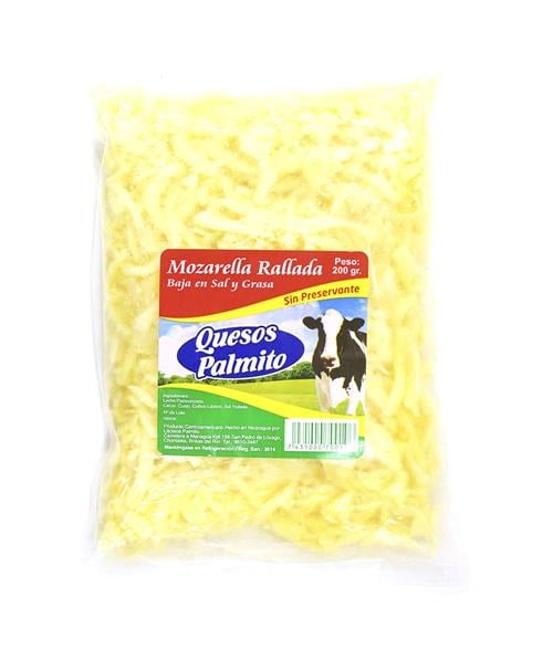 Queso Mozarella Rayado 200 Grs