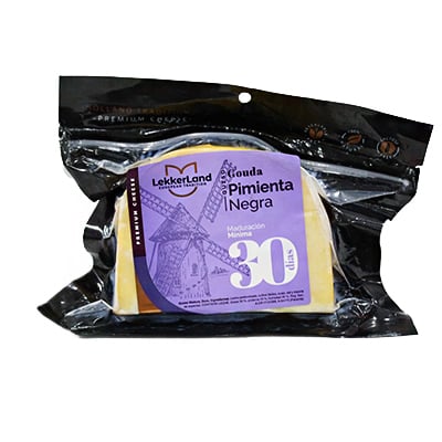 Queso Gouda Pimienta Neg 200 GR