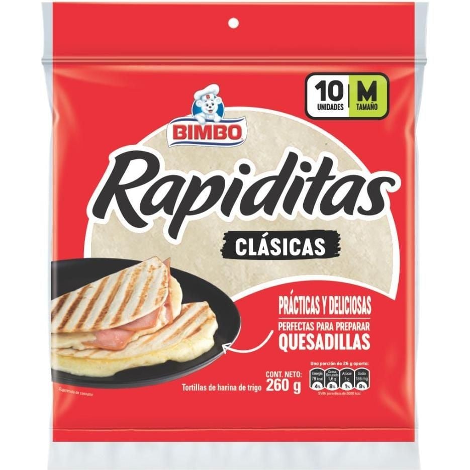 Tortilla de Harina Repid 10S 250 GR