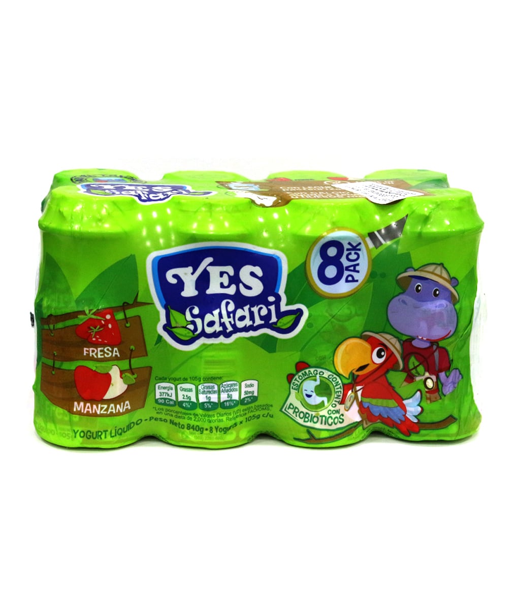 Yogurt Liq Fresa Manzana 8 Pack