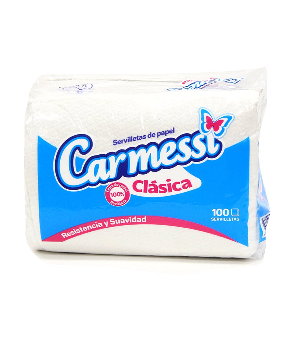 Servilleta Blanca Cuad Bolsa 100H
