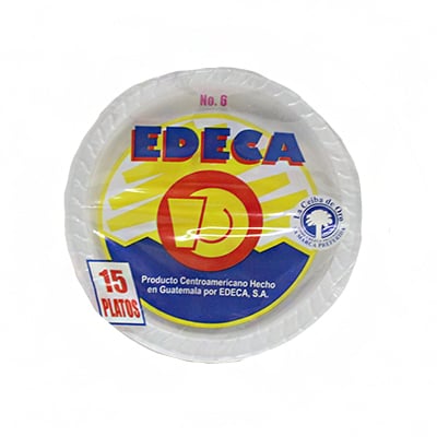 Plato Desechable Plano N-6 Pk 15 S