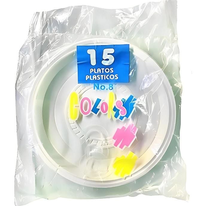 Plato Desechable Plano N-8 Pk 15 S