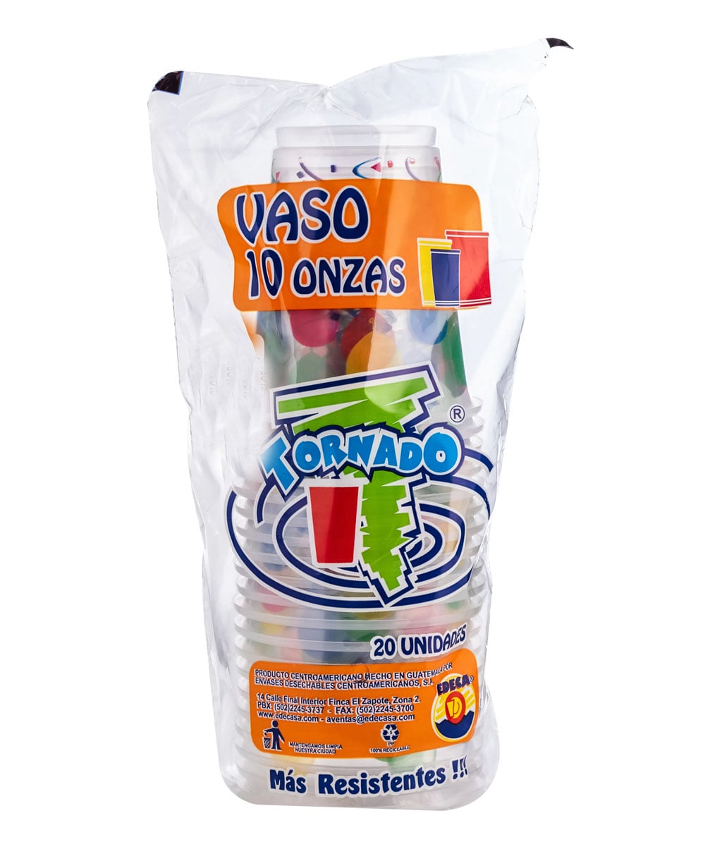 Vaso Desech Transp 10 OZ Pk 20 S
