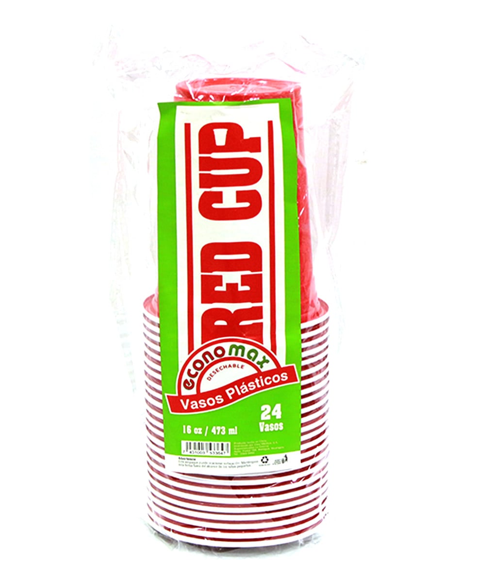 Vaso Plast Desechable 16 OZ Pk 24 S