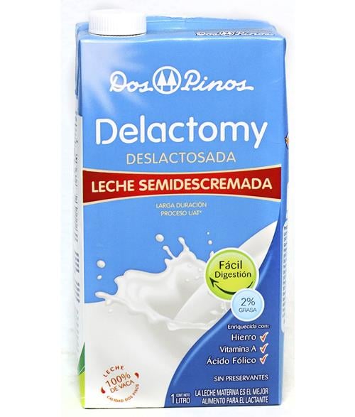 Leche Delactomy Semidescremada 1 LT