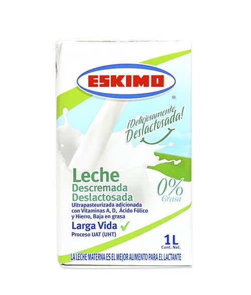 Leche Uht Deslactosada 0% Tetra 1 LT - Eskimo