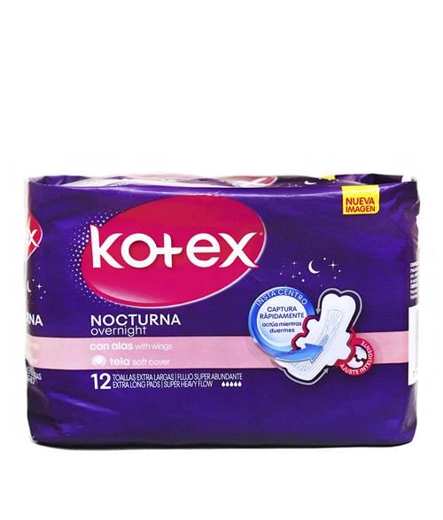 Toalla Femenina Nocturna 12S - Kotex