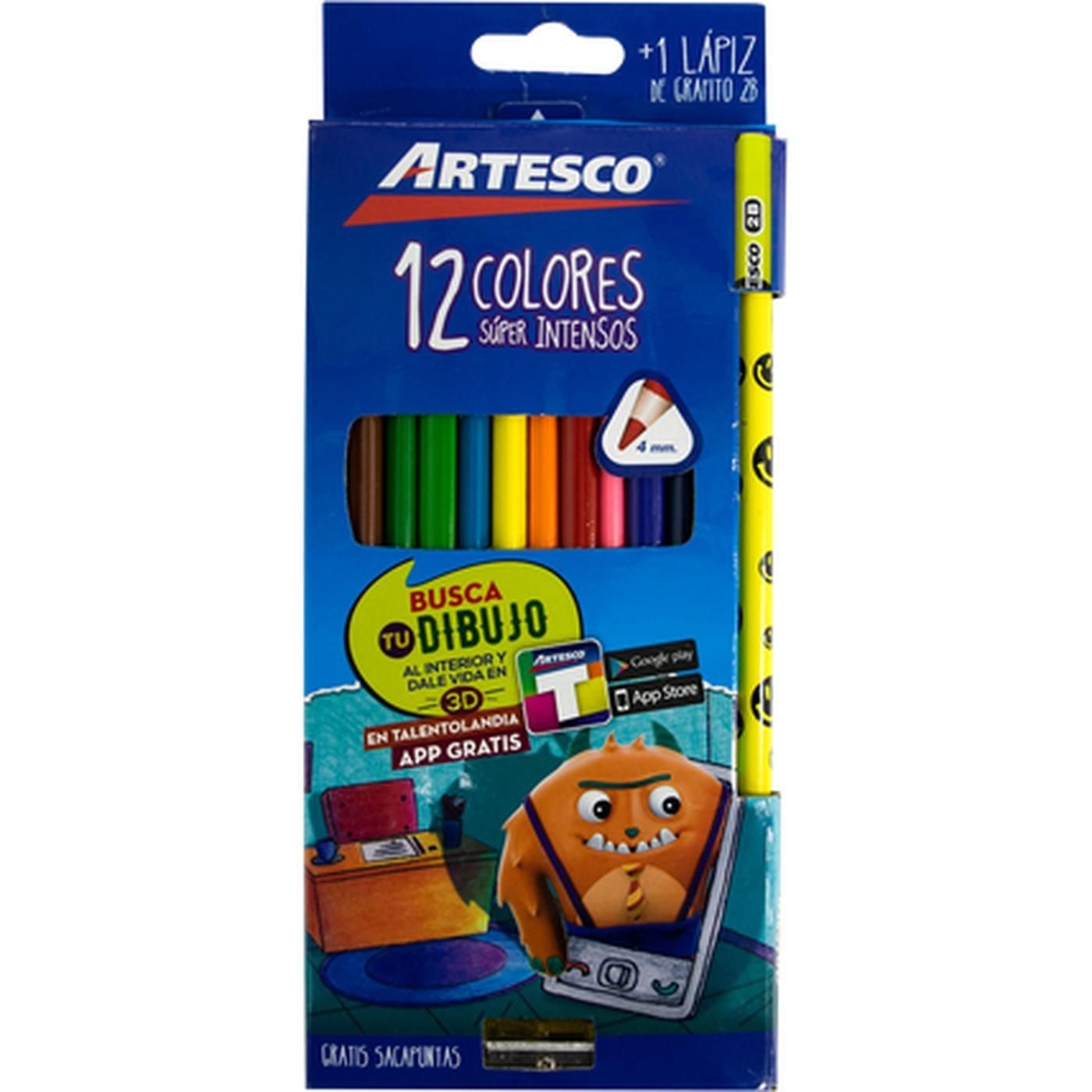 Lapiz de Color Largo 12S+LAPIZ+TAJAD